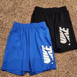 Nike Blue and Black Athletic Shorts